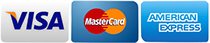 We gladly accept Visa, Master Card and American Express credit cards
